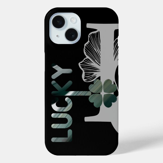 Fundas para iPhone LUCKY Tendencia Abstracto Verde (Reverso )