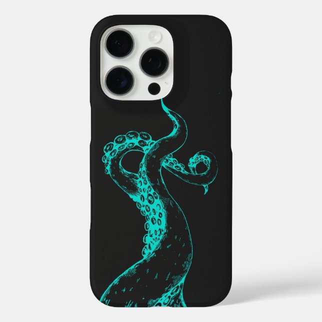 fundas para iPhone negras con tentáculos de pulpo  (Reverso )