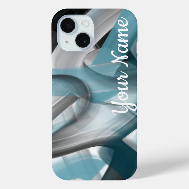 Fundas para iPhone personales Tendencia Azul Abstr (Reverso )