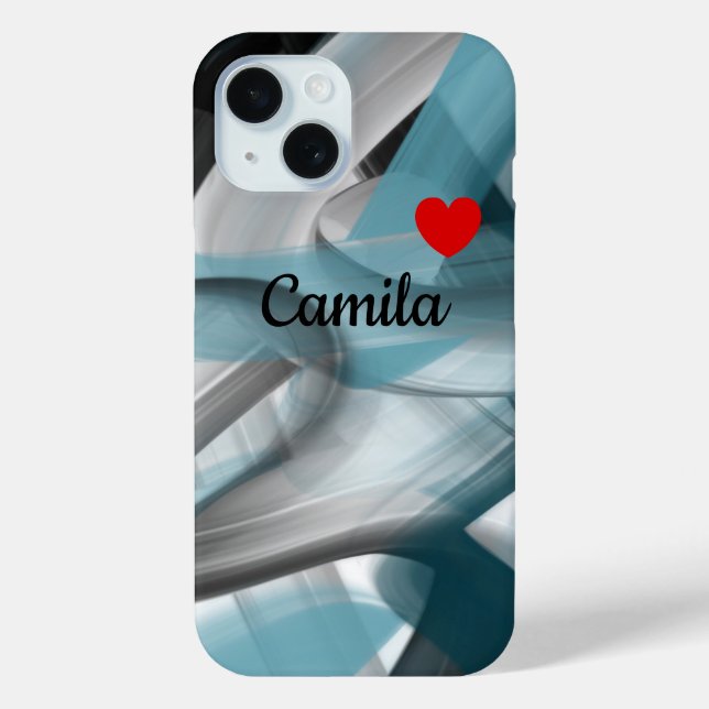 Fundas para iPhone personales Tendencia Azul abstr (Reverso )