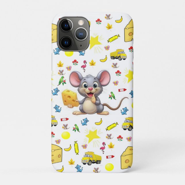 Fundas para IPhone Ratón Queso Amarillo Camión Est (Reverso)