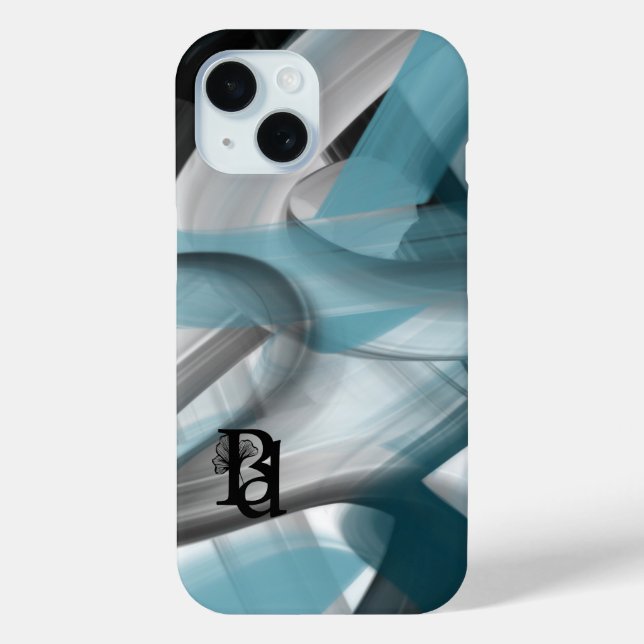 Fundas para iPhone Tendencia Océano Azul Abstracto (Reverso )