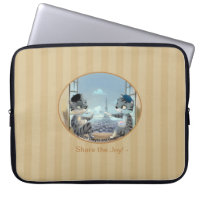 Fundas para Laptop Cats & Eiffel Tower - Paris Joy