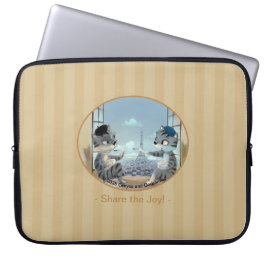 Fundas para Laptop Cats & Eiffel Tower - Paris Joy