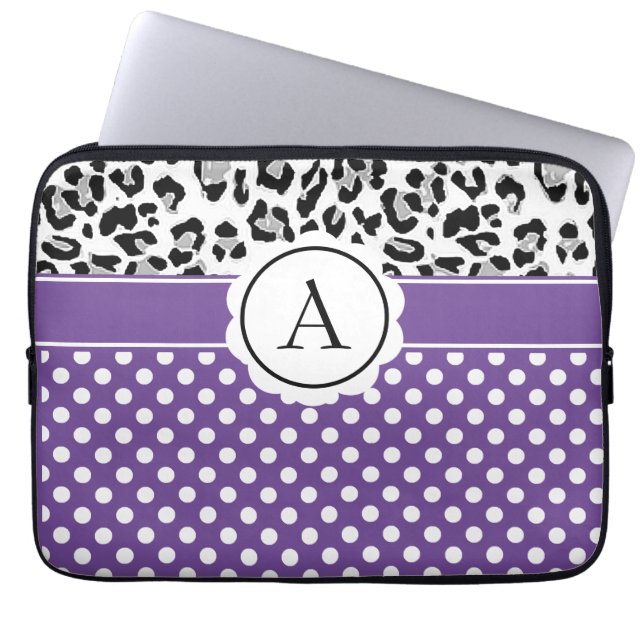 Fundas para laptop con estampado de lunares y anim (Frente)