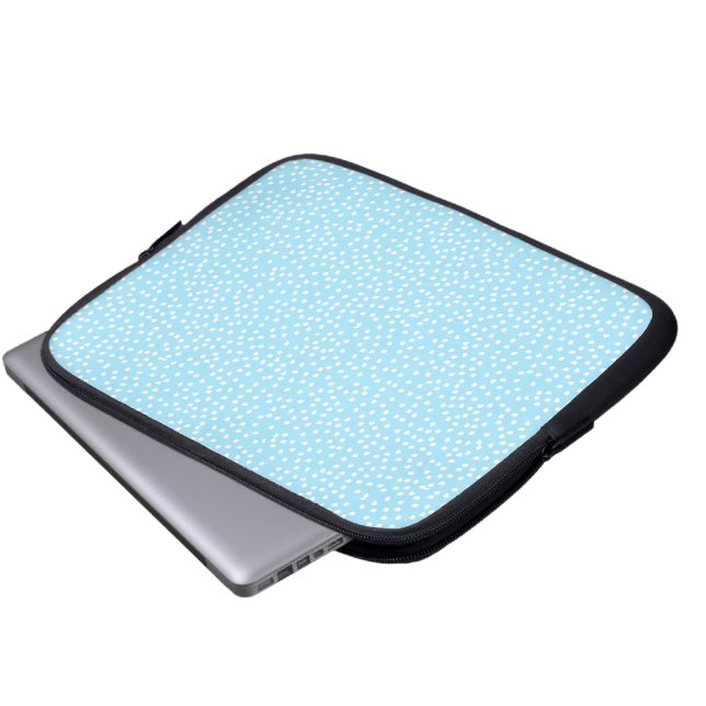 fundas para laptop de lunares azules (Inferior anverso)