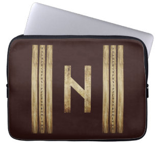 Fundas para portátil Hagalaz marrón Grunge