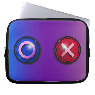 Fundas para portátiles con botones de votación azu