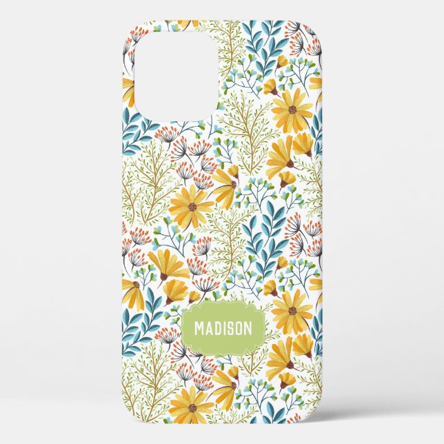 Fundas para teléfono con ilustración de flores de  (Reverso )