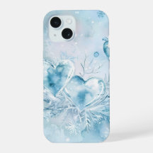 Fundas para Teléfono de Corazones Helados y Copos