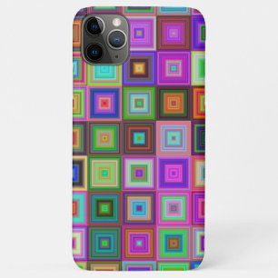 fundas para teléfono de cuadrados de arcoíris colo