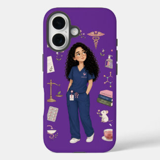 Fundas para teléfono moradas de gafas de farmacéut