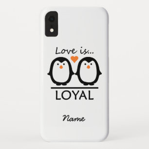 Fundas para teléfono Penguin Love con nombre perso