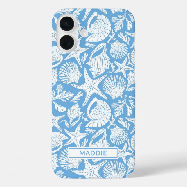 Fundas personalizadas con caracoles azules (Reverso )