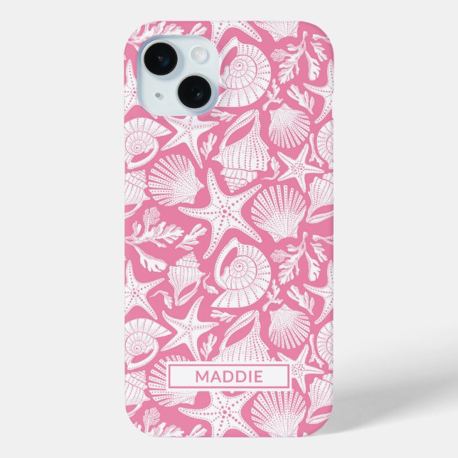 Fundas personalizadas con conchas rosadas (Reverso )