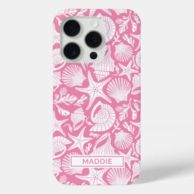 Fundas personalizadas con conchas rosadas (Reverso )