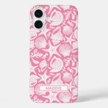 Fundas personalizadas con conchas rosadas