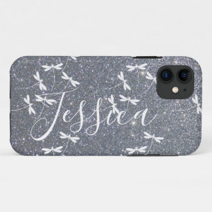 Fundas personalizadas con purpurina y libélulas pa