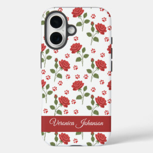 Fundas Personalizadas Rosas Rojas y Huellas de Gar