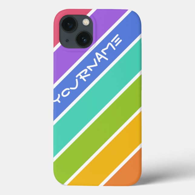Fundas personalizados de colores arcoiris (Reverso)