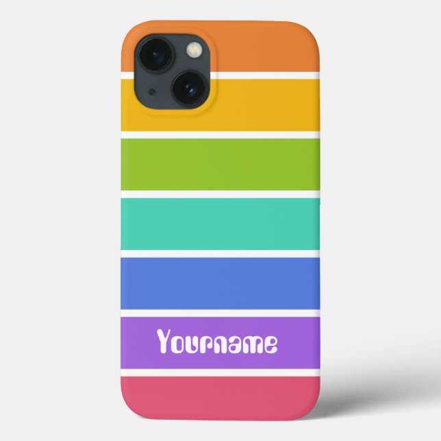 Fundas personalizados de colores arcoiris (Reverso)