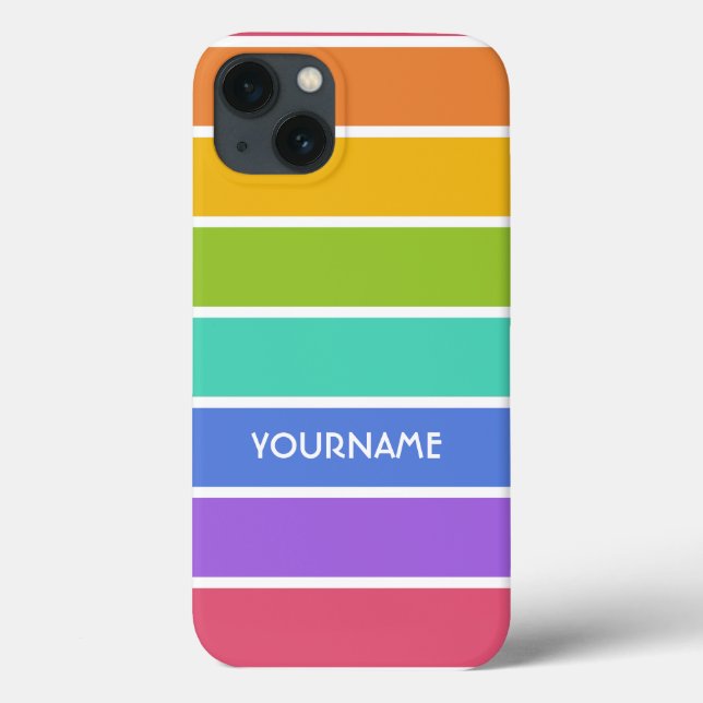 Fundas personalizados de colores arcoiris (Reverso)
