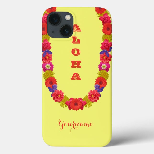 Fundas personalizados de Hawái Lei (Reverso)