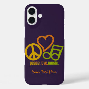 Fundas personalizados de música Peace Love