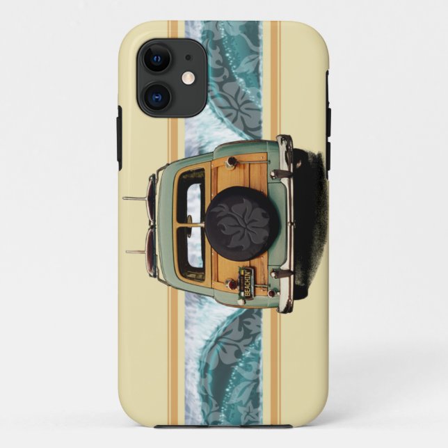 Fundas Woody Wave Surfer iPhone 5 (Reverso)