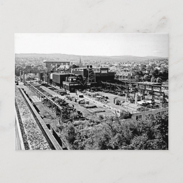 Fundición DL y W R Scranton Pa. Postal (Anverso)