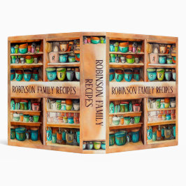 Fundido acuarela Cocina Vintage 3 Ring Binder