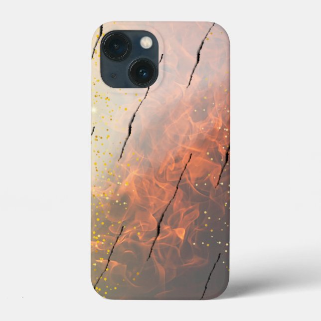fundido fuego en Fundas para iPhone 13 Mini (Reverso )