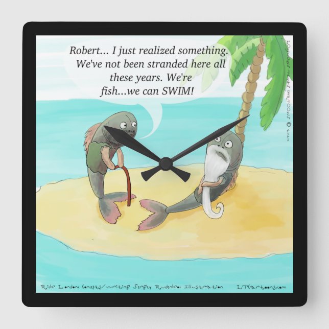 Fundido Personalizado de pescado confuso reloj de  (Anverso)