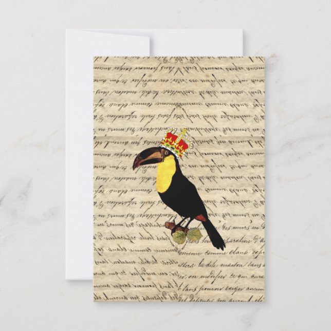 Fundido toucan vintage y corona (Anverso)