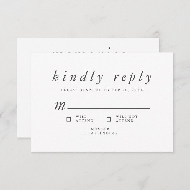 Funeral conmemorativo Respuesta de Recuerdos simpl (Anverso / Reverso)