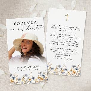 Funeral de flores silvestres Cruz foto Corazones p