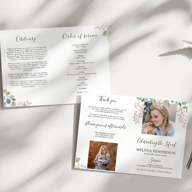 Funeral elegante de fotografía floral | Programa M (Subido por el creador)