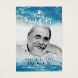 Funeral en amar nubes de memoria oración / tarjeta