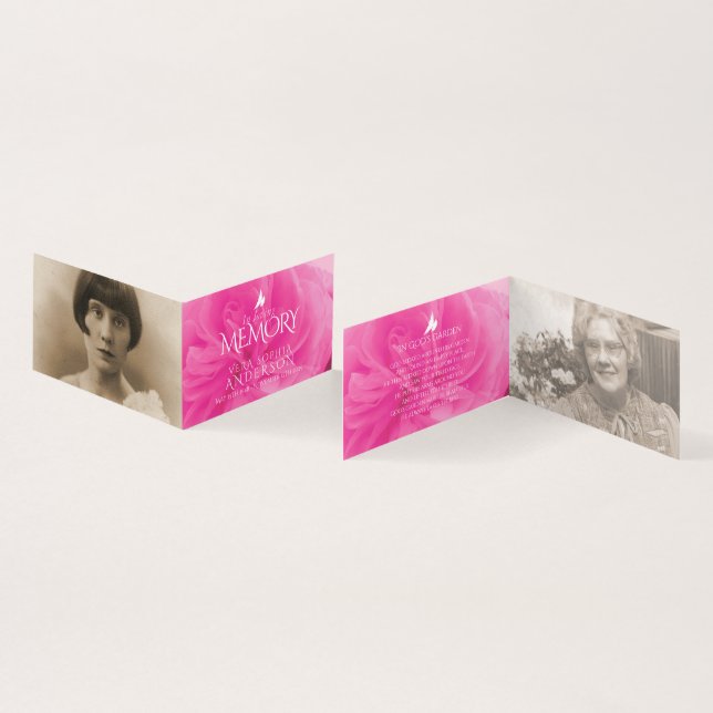 Funeral en la memoria de amor tarjeta de poema ros (Interior y exterior)