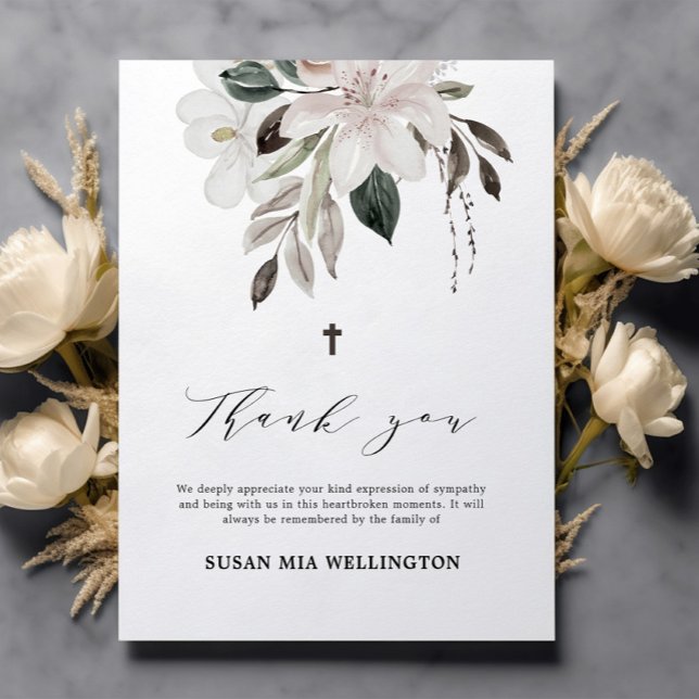 Funeral floral de presupuesto Gracias tarjeta conm (Subido por el creador)