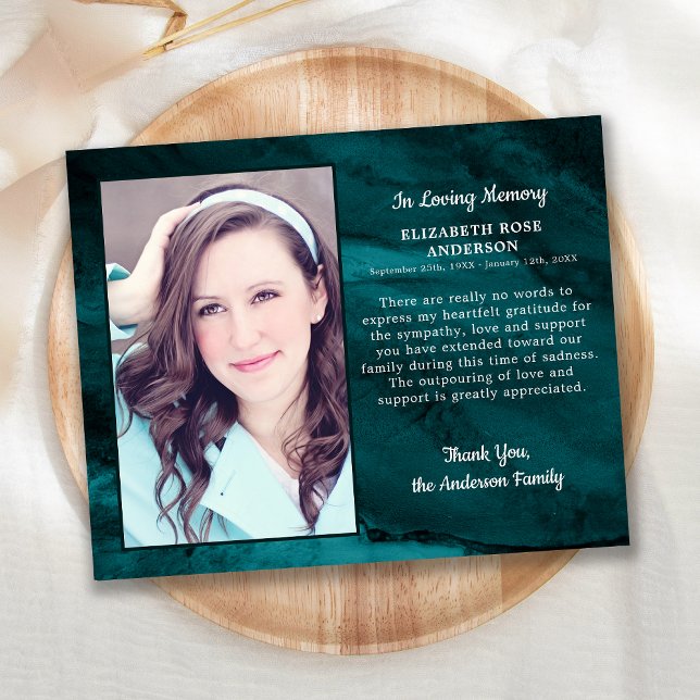 Funeral Gracias Tarjeta Solidaridad Foto Mármol (Subido por el creador)