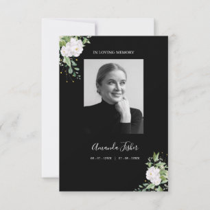 Funeral Loved One on White Floral Wreath Memorial