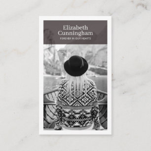 Funeral Memorial moderno y simple tarjeta fotográf