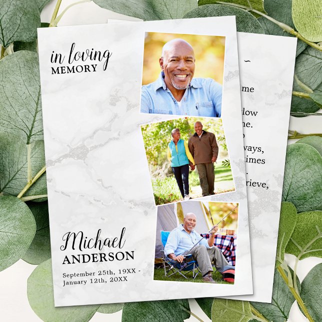 Funeral moderno 3 tarjeta conmemorativa de la orac (Subido por el creador)