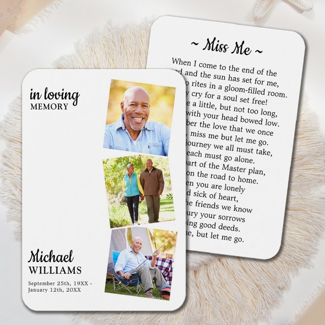 Funeral moderno 3 Tarjeta de plegaria conmemorativ (Subido por el creador)