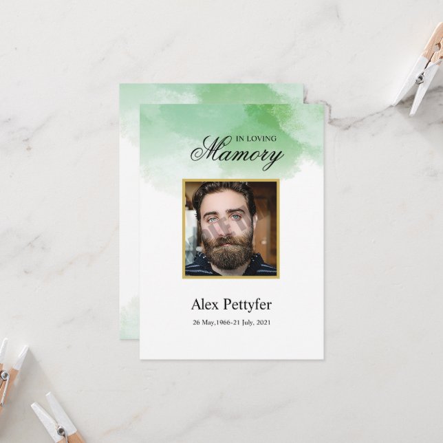 Funeral Prayer Card Template (Anverso/Reverso In Situ)