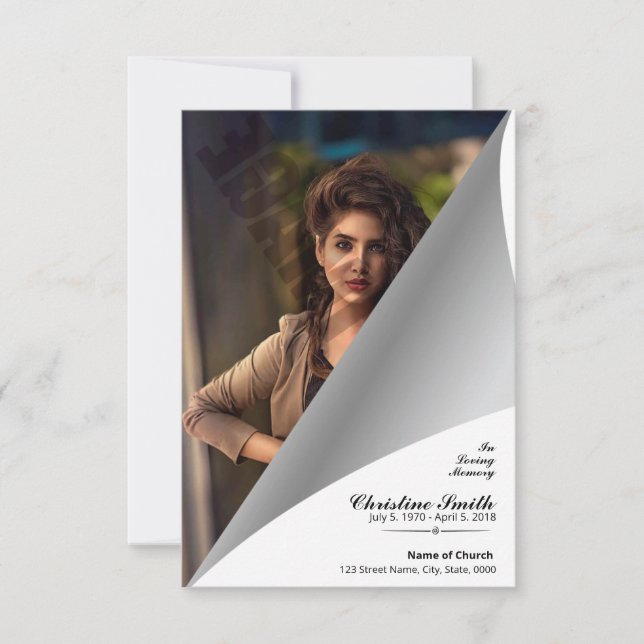 Funeral Prayer Card Template (Anverso)