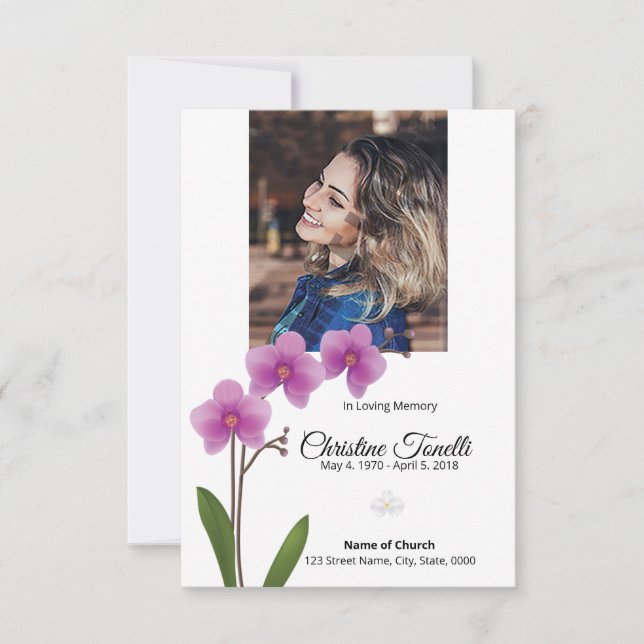 Funeral Prayer Card template  (Anverso)