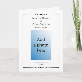 Funeral | Programa Clásico de Orden de Servicio