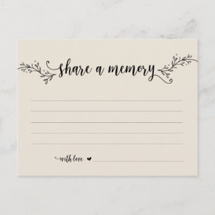 Funeral Service, Black Crema, Comparte una tarjeta